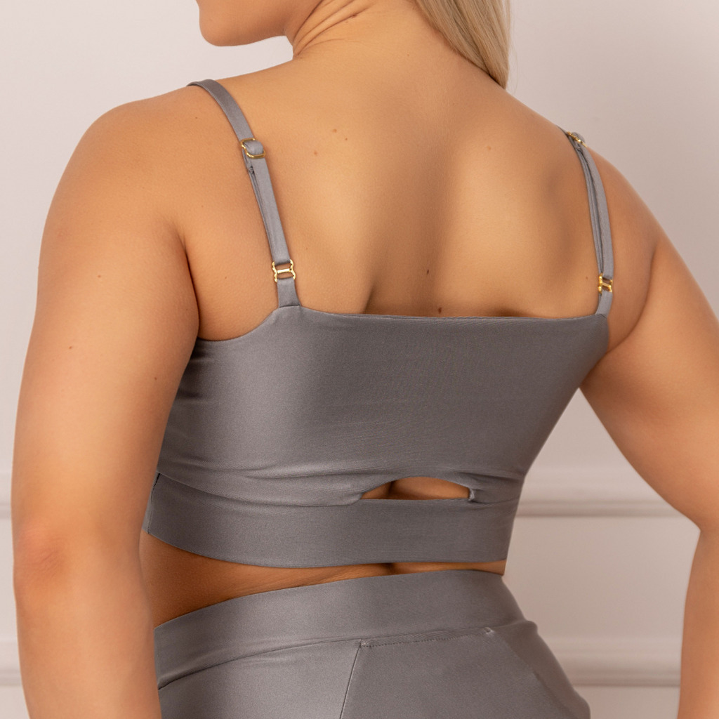 FLARA Top silver gray